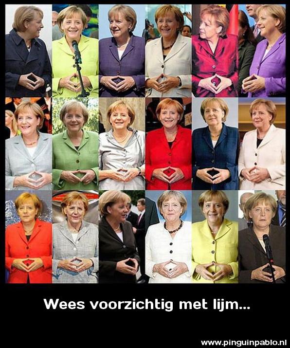 Wees voorzichtig met lijm, Merkel