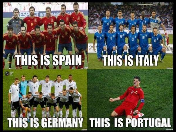 Spanje, ItaliÃ«, Duitsland en Portugal op het EK 2012