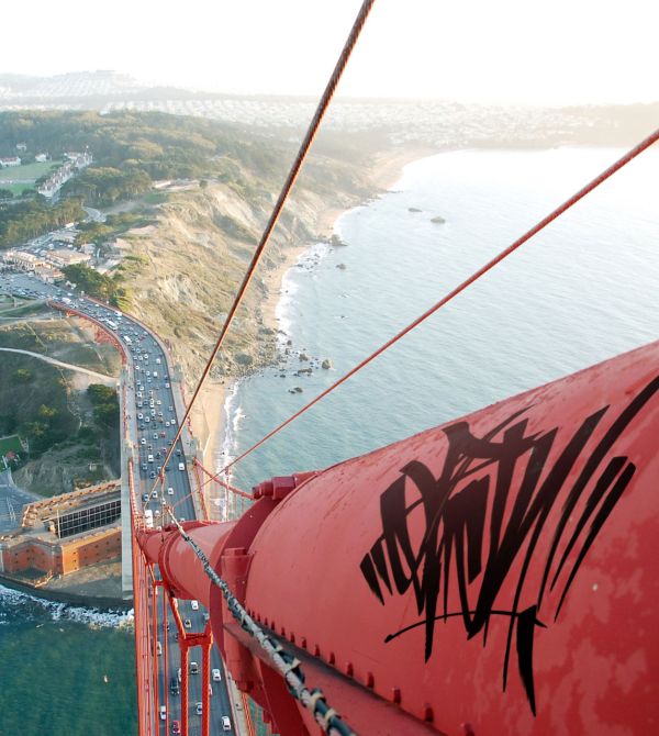Graffiti On The Golden Gate Bridge