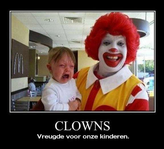 Clowns zijn altijd zo leuk met kinderen, toch?