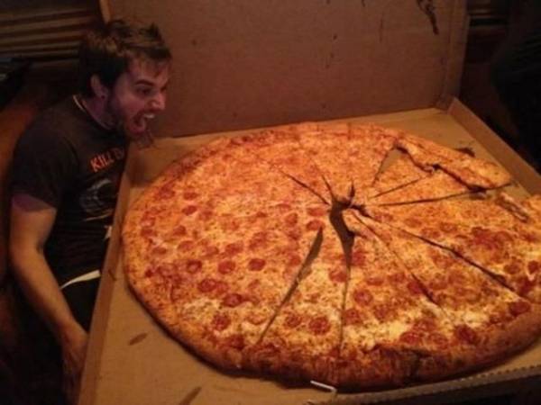 Mega grote pizza