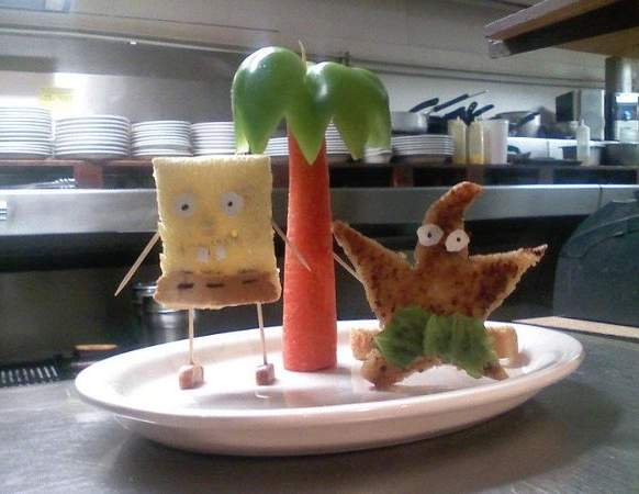 Het Spongebob kindermenu