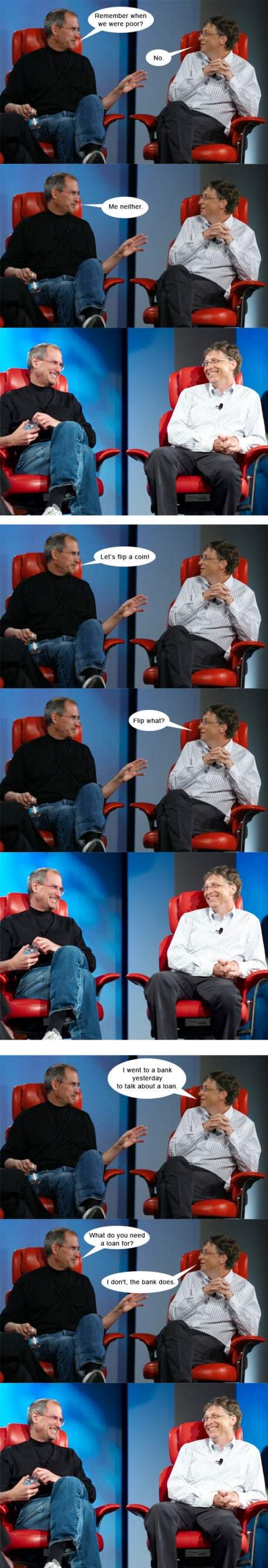 Geinen met Steve Jobs en Bill Gates