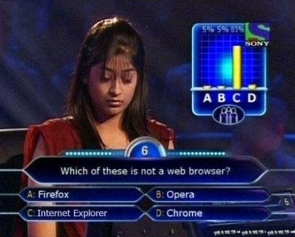 Welke van de 4 is geen web browser?