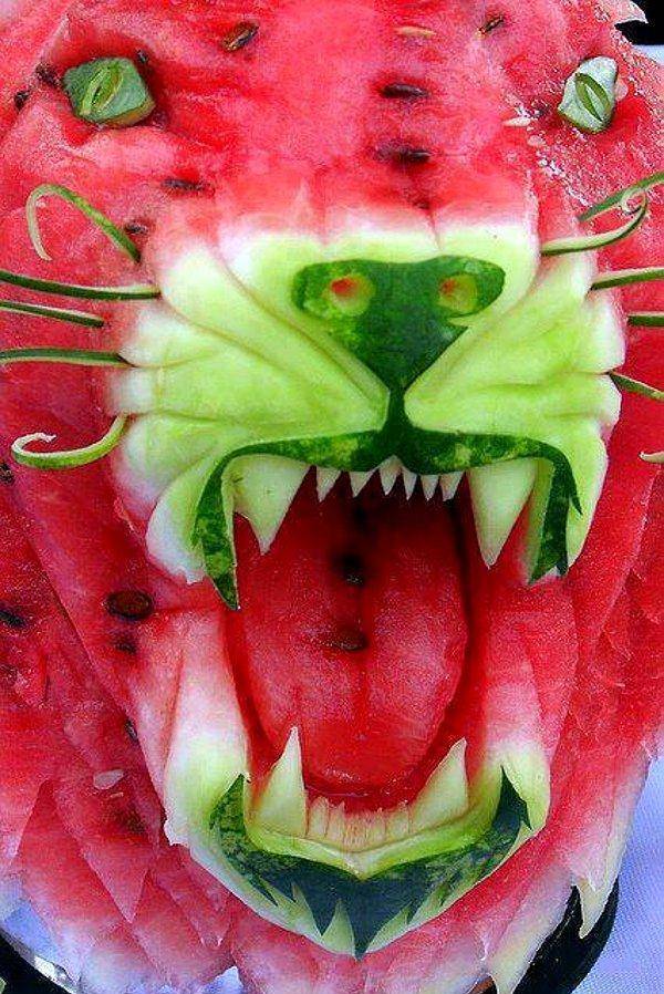 Watermeloen leeuw