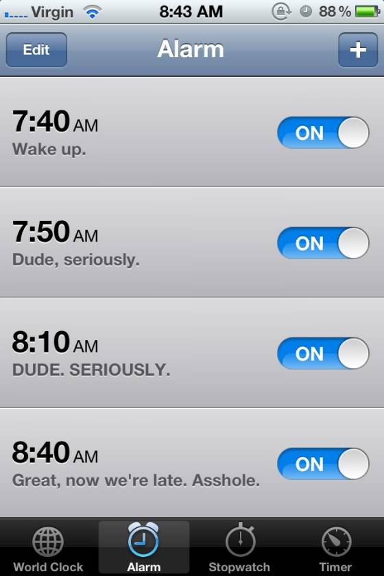 Mijn alarmen