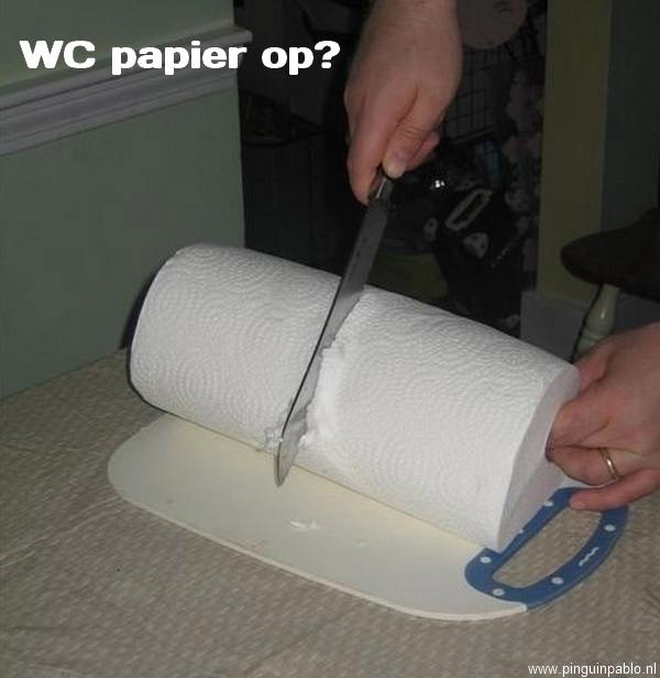 WC papier op?