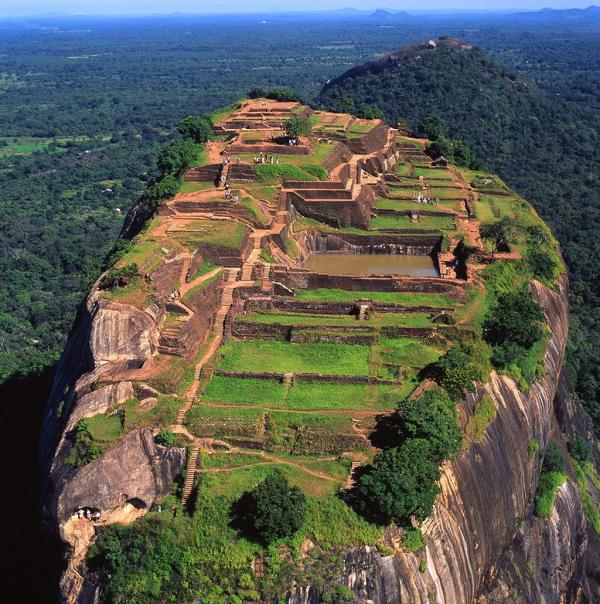 De rotsvesting Sigiriya in Sri Lanka