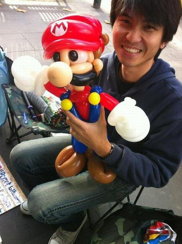 Mario Bros van ballonnen