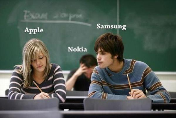 Apple, Nokia en Samsung op school