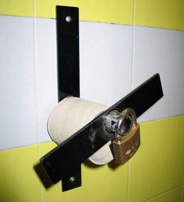 Hangslot voor een rol WC papier