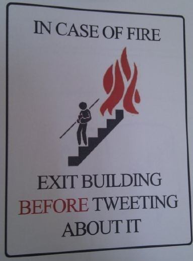Regels bij brand voor Twitteraars