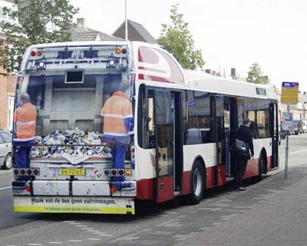 Maak van de bus geen vuilniswagen