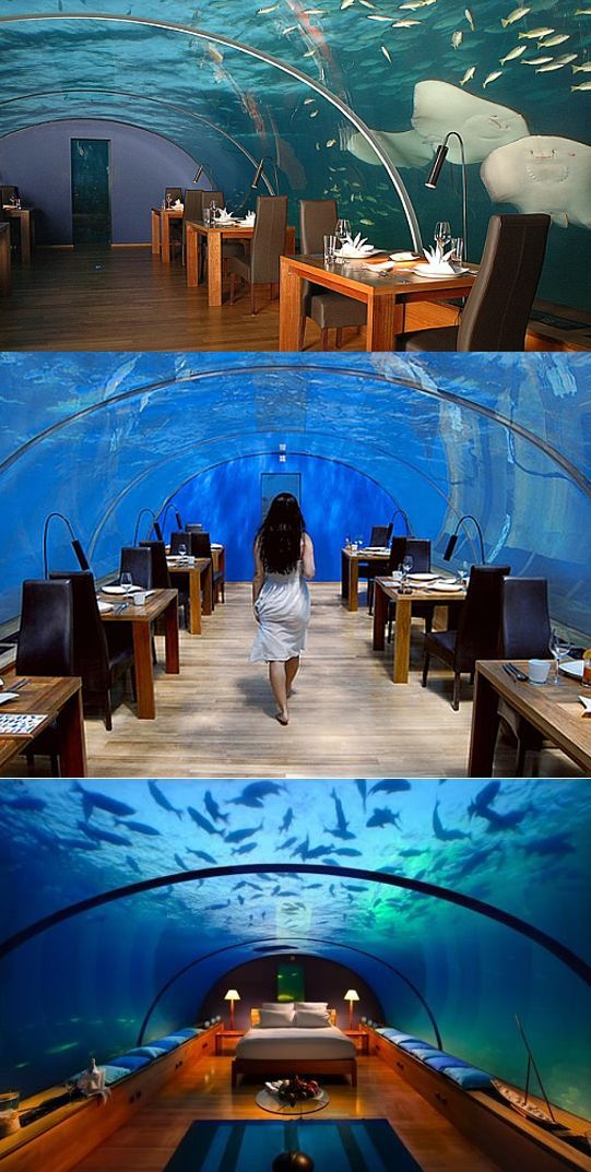 Restaurant en hotel onder water
