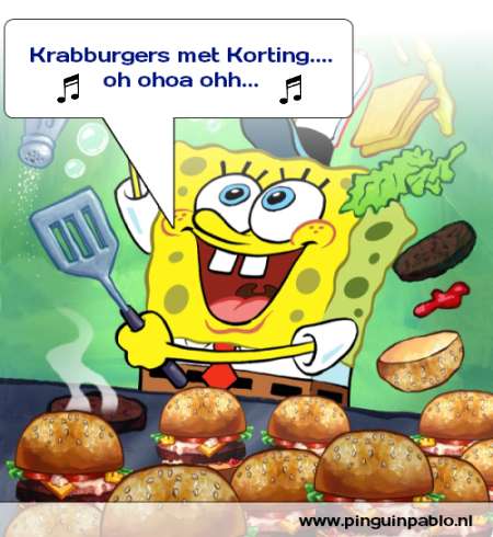 Krabburgers met korting... oh ohao ohh...