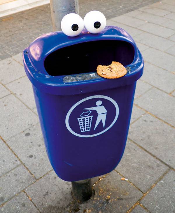 Cookie Monster afvalbak
