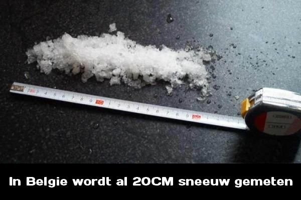 20 centimeter sneeuw in BelgiÃ«