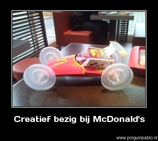 Creatief bezig bij McDonald's