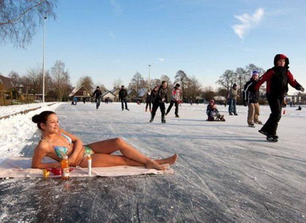 Ik ga niet schaatsen hoor, mij te koud!