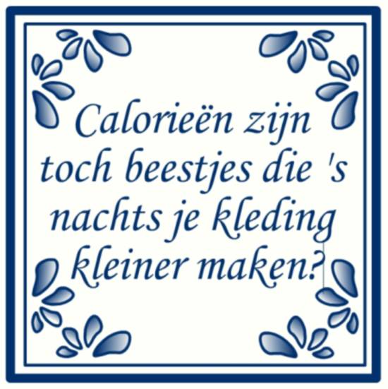 Tegeltje over calorieÃ«n