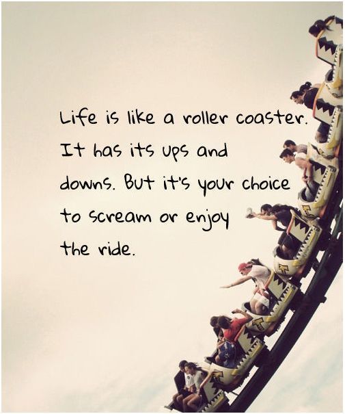 Het leven is als een achtbaan