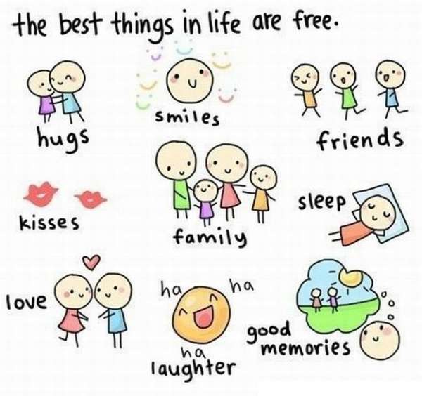 De mooiste dingen in het leven zijn gratis