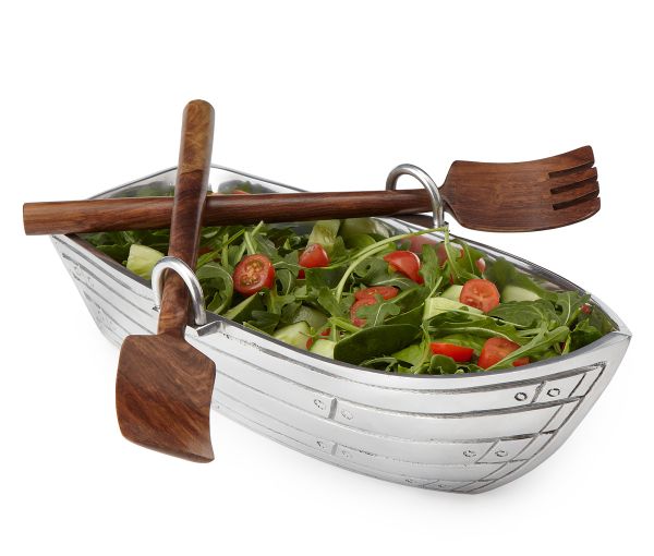 Salade in een bootje