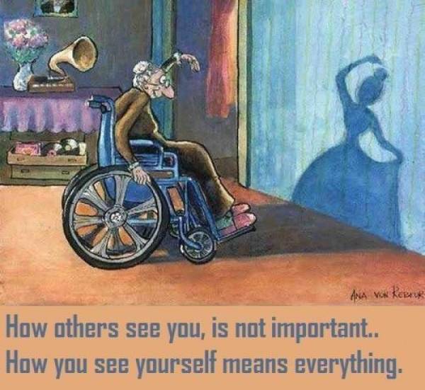 Het gaat erom hoe je naar jezelf kijkt!