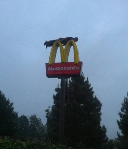 Planken bij McDonald's