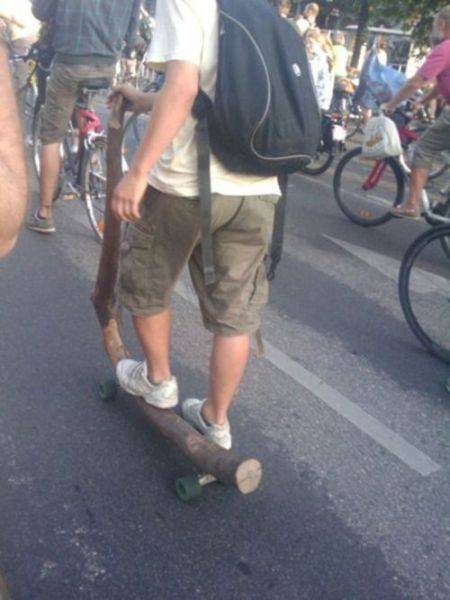 Zelfgemaakt skateboard