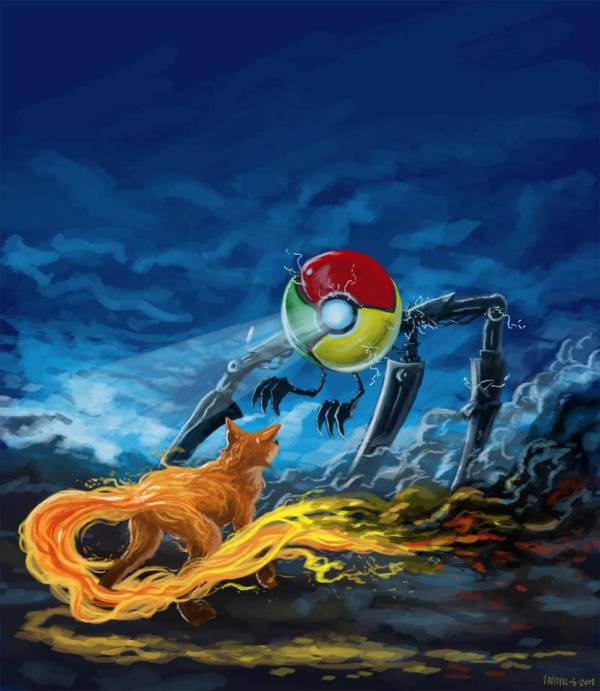 Het gevecht tussen Chrome en Firefox